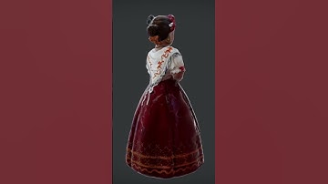 Traditional Girl Figurine 3D Scan #UnrealEngine #Unity #VR #3DArt #GameDev #VirtualWorlds #Fab
