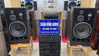 Cặp Loa Khủng Onkyo S-9900 Hết Số Bas 32cm, Amply Sansui 607Lextra Đẹp Như Mới, Hàng Bãi Nhật.