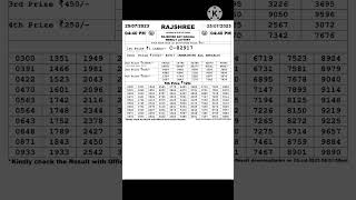 GOA RAJSHREE DAY MANGAL WEEKLY LOTTERY RESULT 4:40 PM TODAY 25 JULY 2023 screenshot 2