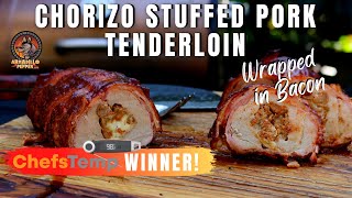 Stuffed Pork Tenderloin Wrapped in Bacon | WINNER Digital Thermometer