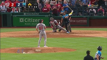 Trea Turner walk off single 8/16 vs Nationals