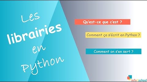 Apprendre le Python : les librairies (bibliothèques) en 2 minutes