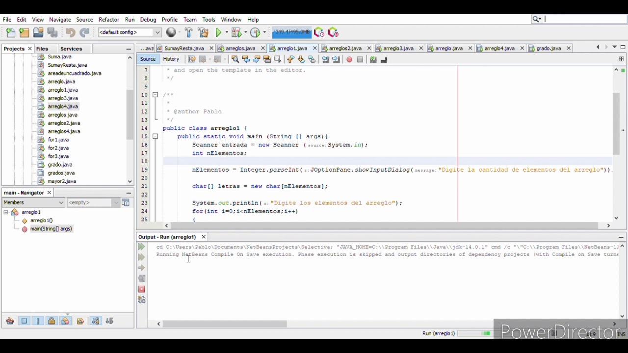 Arreglos parte 4 en Java Netbeans - YouTube