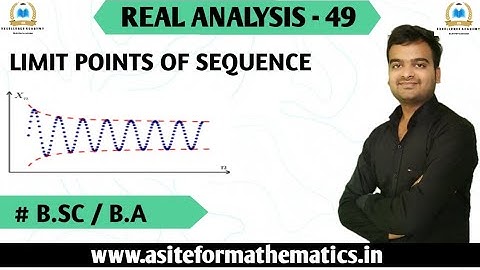 limit points of a sequence || limit points|| Real Analysis