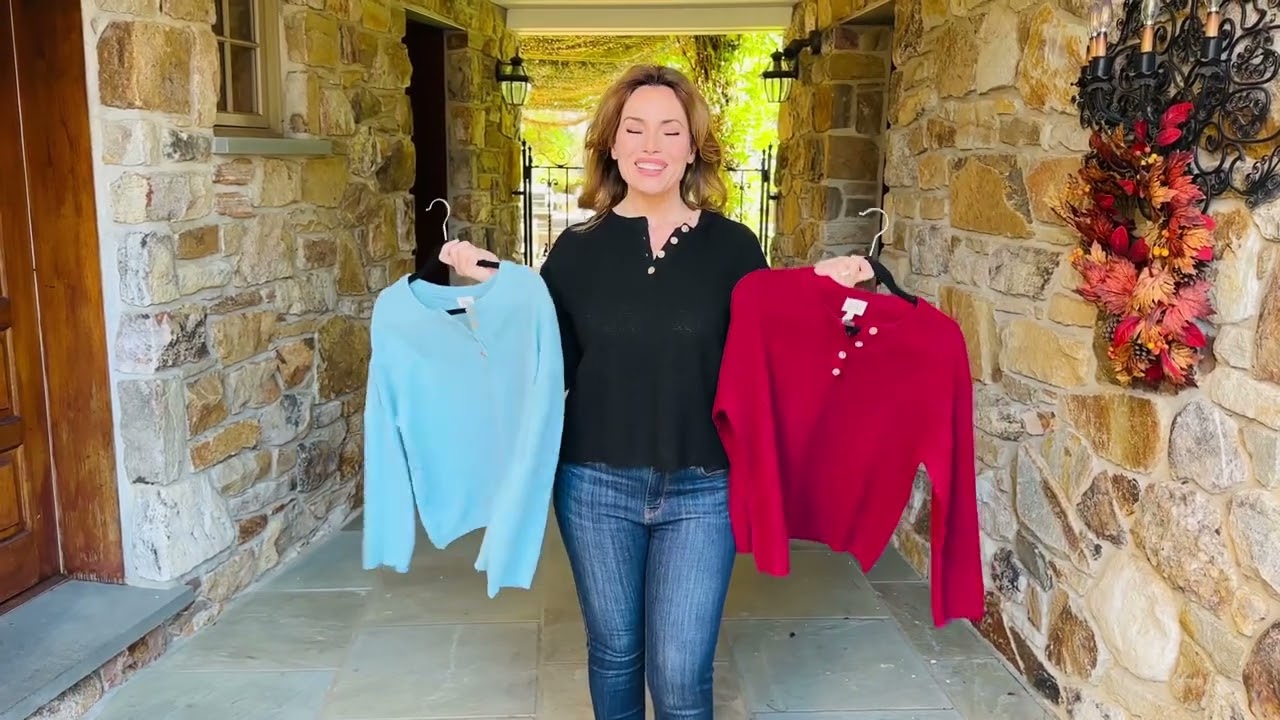 Lightweight Henley Sweater