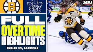 Boston Bruins at Toronto Maple Leafs | FULL Overtime Highlights - December 2, 2023