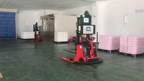 CASUN Laser Forklift AGV to transport pallet
