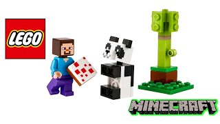Lego Minecraft POLYBAG 30672 STEVE AND BABY PANDA + CAKE BAMBOO #Lego #minecraft STOP MOTION