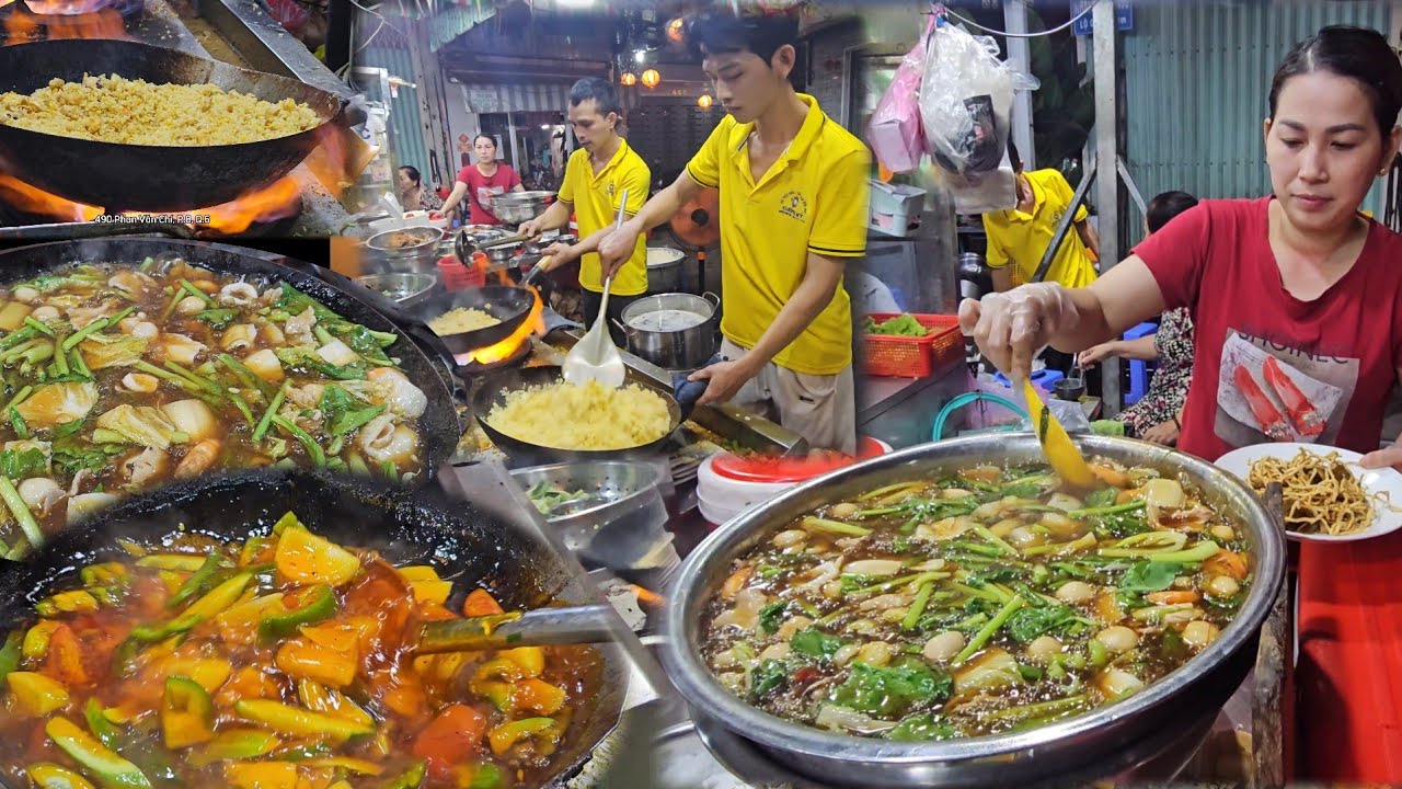Cha mẹ con trai cùng XÀO HỦ TÍU, SƯỜN CHUA NGỌT ngon nhức nhối khách khắp Sài Gòn NƯỜM NƯỢP TÌM ĂN