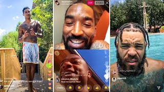 JR Smith talks with Isaiah Thomas about the NBA BUBBLE On IG Live | JaVale McGee & Kuzma having fun