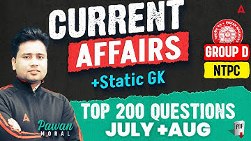 RRB Group D Current Affairs 2025 | Current Affairs Today | Railway Current Affairs 2025 | Pawan Sir