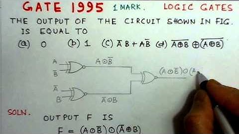Video Solution to GATE ECE-1995 Problem on Logic Gates