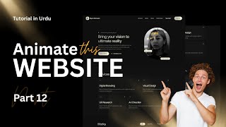 Part 12 : Animting a Modern Portfolio Website |  HTML &amp; CSS &amp; JS