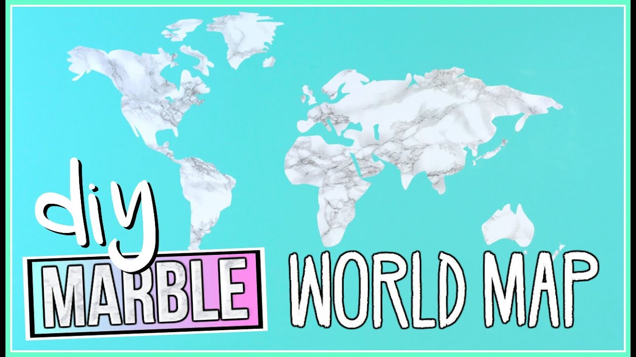 map world marble diy wall stickers marble world map