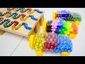 Marble Run Race ASMR☆HABA triple Slope Transparent car #70