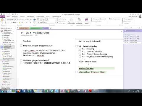 Instructie OneNote synchroniseren