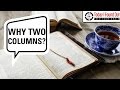 Why are Bibles Printed With the Text in Two Columns Instead of One?