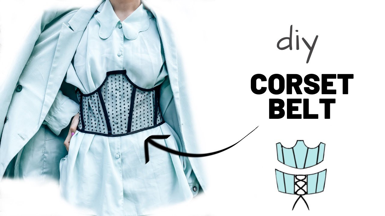 DIY Trendy Corset Underbust belt tutorial + pattern - LEKApatterns