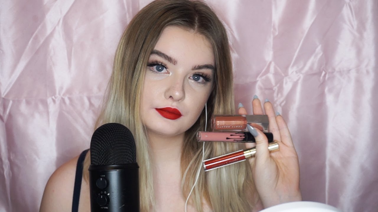 Lipgloss Application + Mouth Sounds! (ASMR) No Talking, Gum Chewing