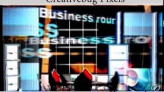 Creativebug Pixels logo Animation business news opening montage business roundtable