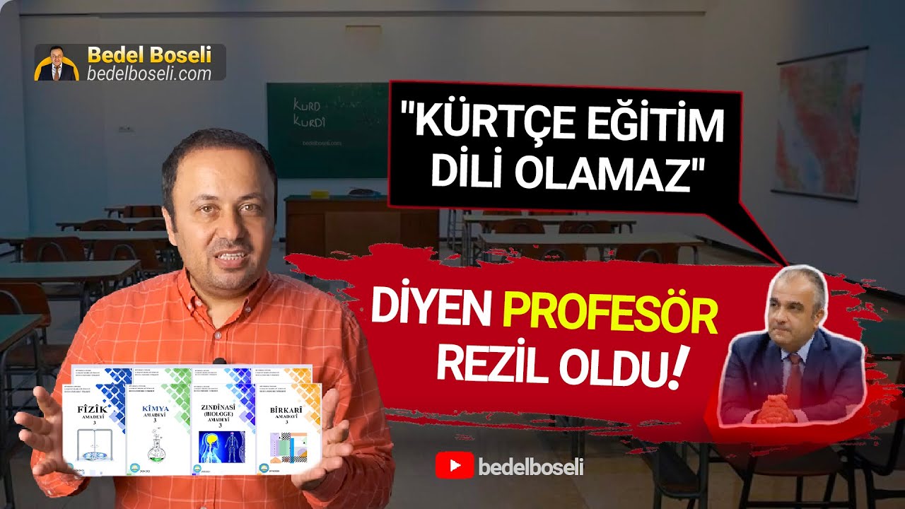 'Kürtçe eğitim dili için yetersiz' diyen profesör şöyle rezil oldu: Kürtçe eğitim ve ders kitapları