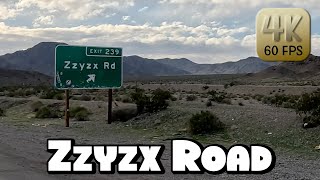 Driving World-Famous Zzyzx Road, California in 4k Video