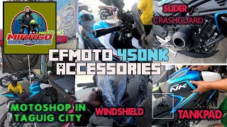 CFMOTO 450NK PAKABIT TAYO NG ACCESSORIES / BAGONG MOTOSHOP SA TAGUIG