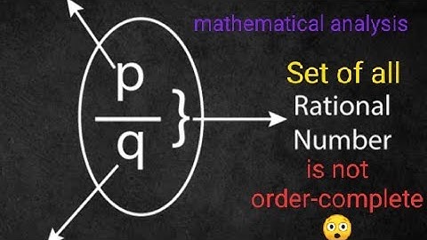 Show that set of all rational numbers is not order-complete .