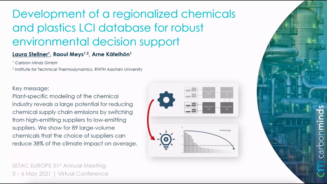 SETAC Europe 2021 Development of a regionalized chemicals & plastics