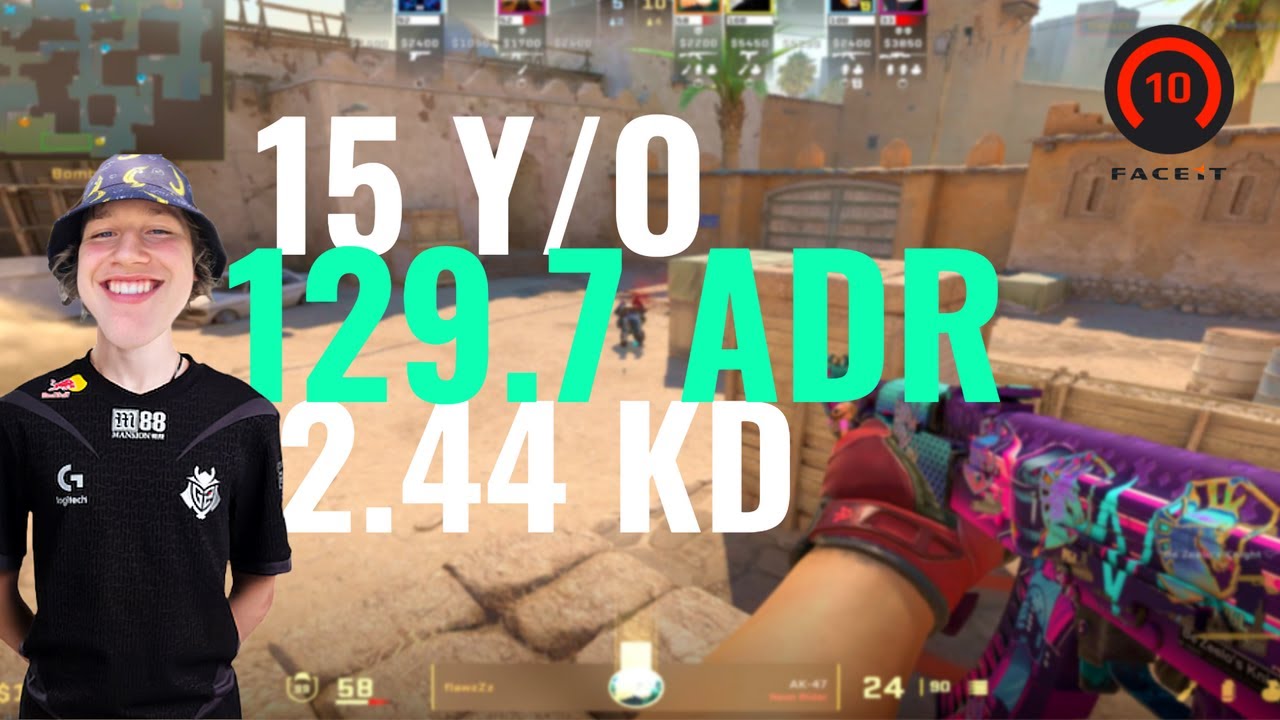 15 y/o Solo-Q Carrying Faceit lvl 10 2600 Elo Lobby - (2.44 KD, 129.7 ADR) - Dust II Demo POV
