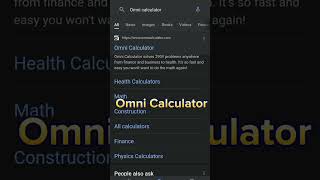 How to use 2909 Calculators at a Time 🥰 - Omni Calculator screenshot 2