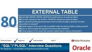 Oracle PL SQL interview question | External Table related questions | Oracle DB