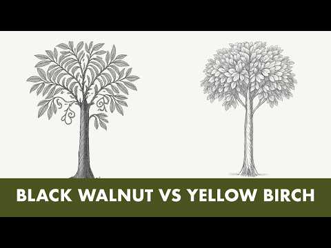 Hardwood Tree Species compared: Black Walnut and Yellow Birch