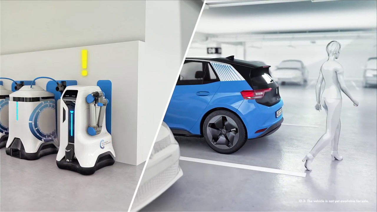 Volkswagen's latest robot makes charging your electric vehicle as