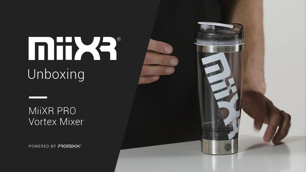 PROMiXX Pro Shaker Bottle (iX-R Edition) | Recargable, potente para batidos  de proteínas suaves | incluye almacenamiento de suplementos, sin bisfenol