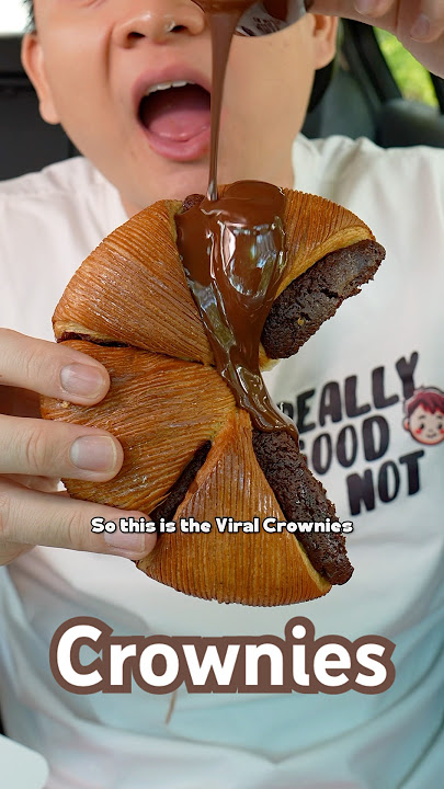 I nearly lost my *** eating Malaysia 🇲🇾 Viral Crownies! #hungrysam #reallygoodornot #crownies
