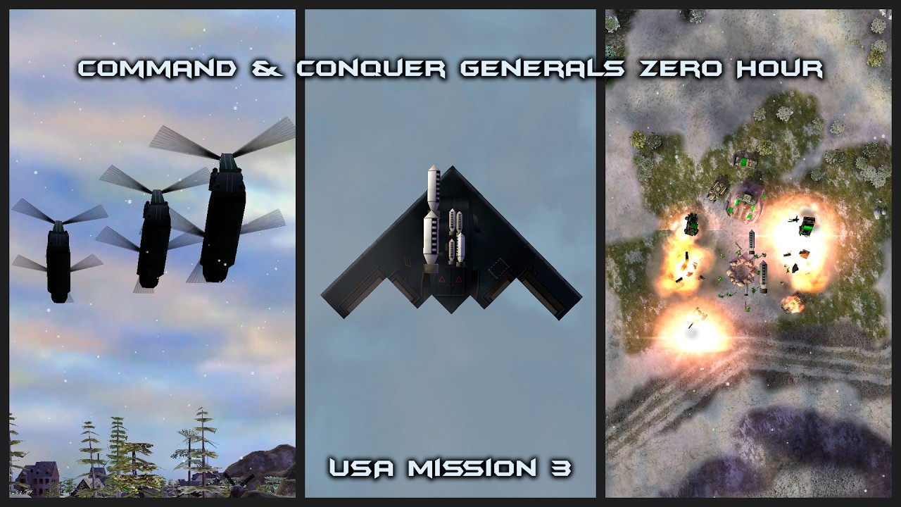 Command & Conquer Generals Zero Hour (USA mission 3) - Snow Fall («Снігопад»)