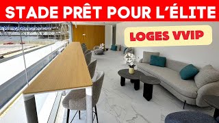 Grand Stade de Tanger : Découvrez l’intérieur des luxueuses loges VIP et VVIP Grand Stade de Tanger : Découvrez l’intérieur des luxueuses loges VIP et VVIP