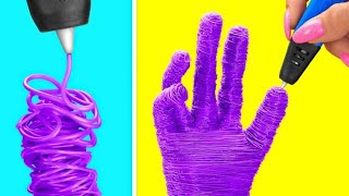 ⁣WAUW! GEWELDIGE 3D-PEN HACKS VOOR SLIMME MENSEN || Coole hacks en DIY door 123 GO!