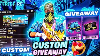 FREE FIRE LIVE || REEDEM CODE GIVEAWAY 🤑💎|FF LIVE GIVEAWAY || CUSTOM ROOM || FF GIVEAWAY#gyangaming