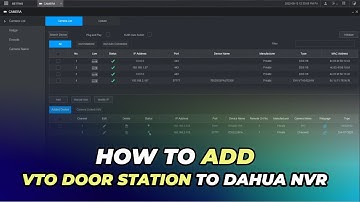 Adding Video Intercom VTO Door Station to Dahua NVR
