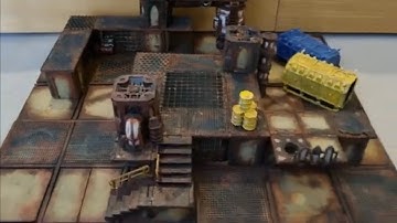 Part 4 scratch built Necromunda zone mortalis terrain Kill Team board diy mdf modular scenery.