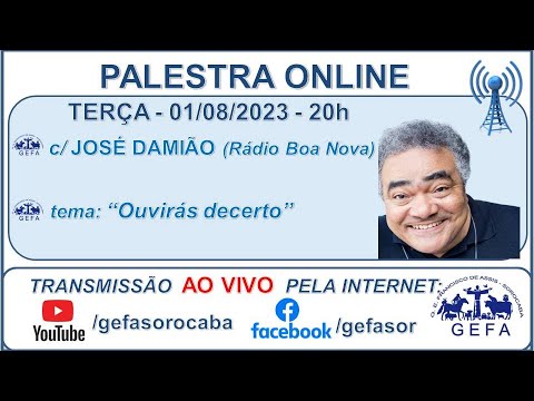 Assista: Palestra Online - c/ JOSÉ DAMIÃO (01/08/2023)