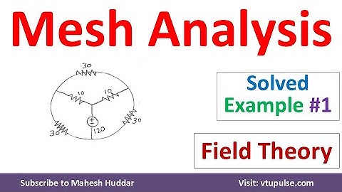 1. Mesh Analysis Solved Example Mesh Analysis in Field Theory Network Analysis Vidya Mahesh Huddar