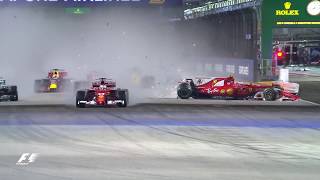 Vettel, Verstappen and Raikkonen Crash Spectacularly | F1 Most Dramatic Moments 2017