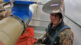 Here is the video of welding on a split tee on a live line. I just ...