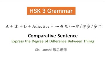 Comparative Sentence A比B + Adj + 一点儿/一些/得多/多了 | Chinese HSK 3 Grammar | Learn Chinese Mandarin