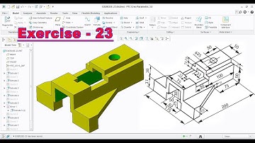 Creo Exercise - 23 | Creo Tutorial For Beginner | Creo Tutorial | Creo Parametric