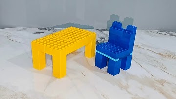 Satisfying LEGO Builds Tutorial | LEGO Table & Chair | Lego Bricks ASMR #asmr #asmrsounds #tutorial
