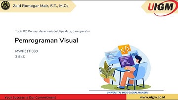 Variabel - Operator - Identifier Pemrograman Visual
